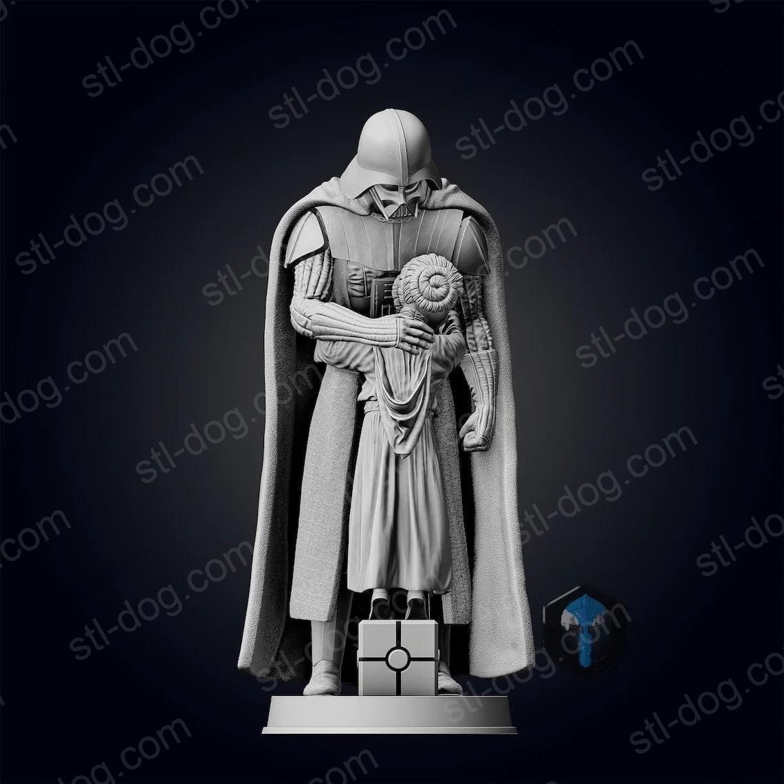 星球大战（Star Wars）达斯·维德（Darth Vader）和莱娅（Leia）3D打印图纸
